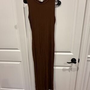 Brown Body Con Dress